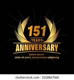 151 years vector and illustration template.