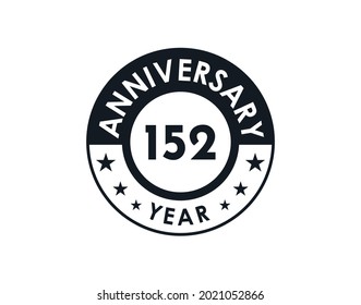 152 years anniversary badge vector design