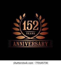 152 years anniversary logo template.