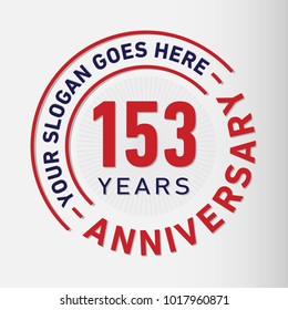 153 years anniversary logo template. Vector and illustration.