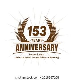 153 years vector and illustration template.