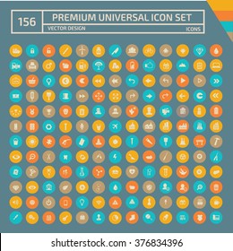 154 Premium Universal Web Icon set,clean vector