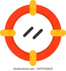 154 - Target Flat Vector Icon Design