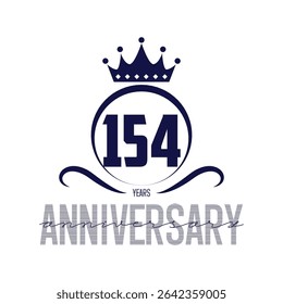 ilustração do modelo do logotipo do 154 o aniversário. adequado para você