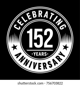 154 years anniversary logo template. Vector and illustration.