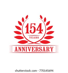 154 years anniversary logo template.