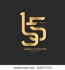 155 years anniversary celebration logotype with modern elegant number