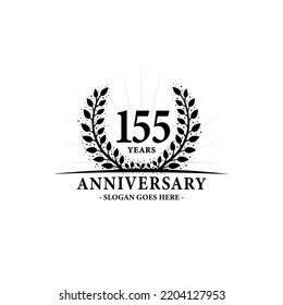 155 years anniversary logo. Vector and illustration.