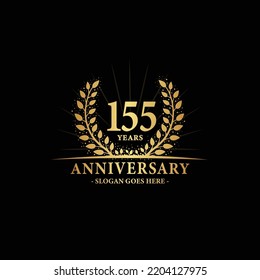 155 years anniversary logo. Vector and illustration.