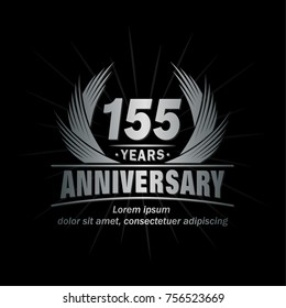 155 years design template. Anniversary vector and illustration template.