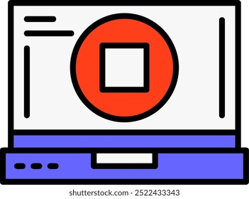 1552 - Stop Vector Icon Design