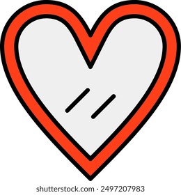 156 - Heart Flat Vector Icon Design