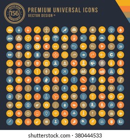 156 Premium Universal Web Icon set,clean vector