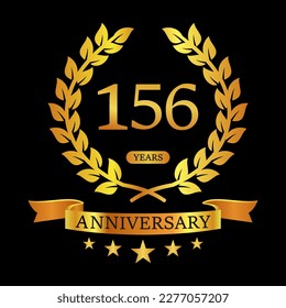 156  th Anniversary logo template illustration. suitable for you