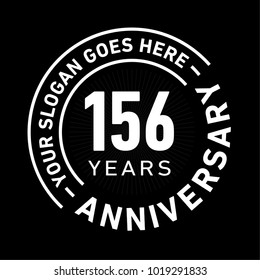 156 years anniversary logo template. Vector and illustration.