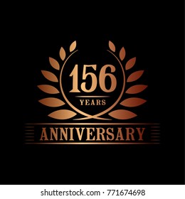 156 years anniversary logo template.