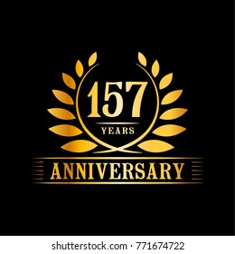 157 years anniversary logo template.