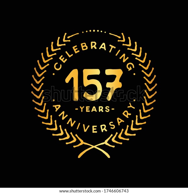 157 Years Design Template 157th Logo Stock Vector Royalty Free