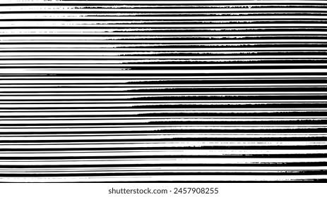 Estructura de acero patrón de rayas suave Horizontal pincel trazo línea boceto - ilustración. Impresión gráfica dibujada a mano o algo así como diseño de Vector Fondo de pantalla desordenado de fondo blanco y negro