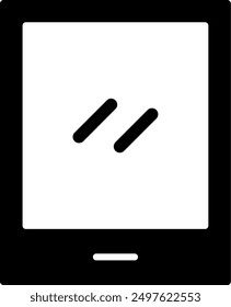 158 - Tablet Flat Vector Icon Design