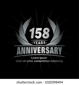 158 years vector and illustration template.