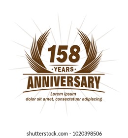 158 years vector and illustration template.