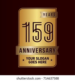 159 years anniversary design template. Vector and illustration.
