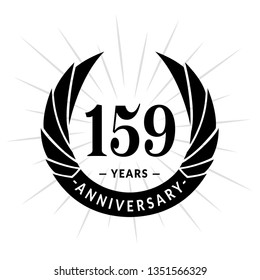 159 years anniversary. Elegant anniversary design. 159 years logo.