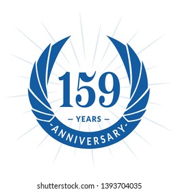 159 years anniversary. Elegant anniversary design. 159 years logo.