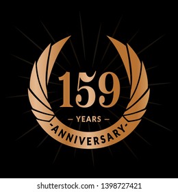 159 years anniversary. Elegant anniversary design. 159 years logo.