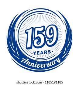 159 years anniversary. Anniversary logo design. 159 years logo.