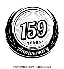 159 years anniversary. Anniversary logo design. 159 years logo.