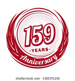 159 years anniversary. Anniversary logo design. 159 years logo.