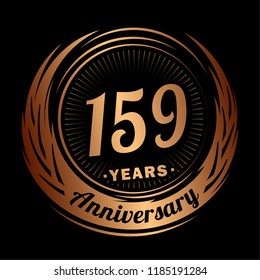 159 years anniversary. Anniversary logo design. 159 years logo.