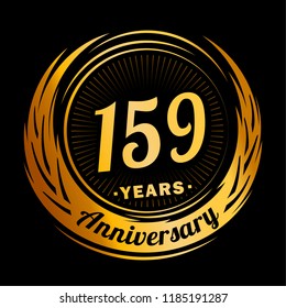 159 years anniversary. Anniversary logo design. 159 years logo.
