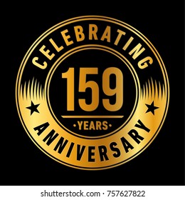 159 years anniversary logo template. Vector and illustration.