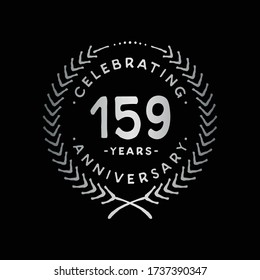 Plantilla de diseño de 159 años. Logo 159. Vector e ilustración.