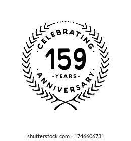 Plantilla de diseño de 159 años. Logo 159. Vector e ilustración.