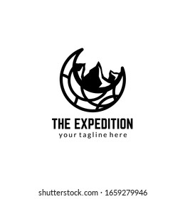 15_The Expedition Abstract Line Logo Template For Your Team Adventure