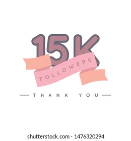 15k Followers thank you design