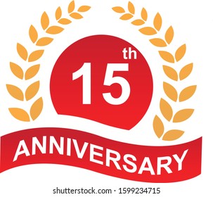 15th Anniversary logo illustration art