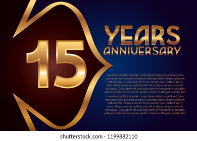 15th Anniversary numbers. background for anniversary