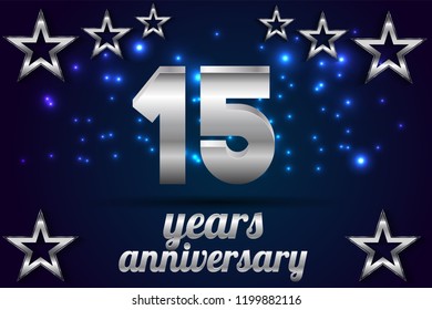15th Anniversary numbers. background for anniversary