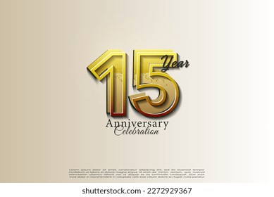 15th anniversary with simple and beautiful colors.