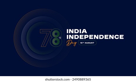 15 de agosto 78 Día de la Independencia de la India, ondulada bandera india, fondo tricolor, fondo 15 de agosto, fondo del Día de la Independencia