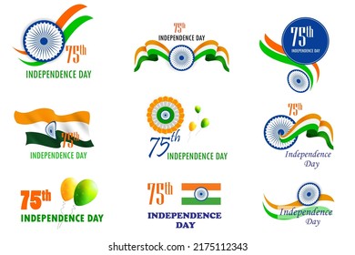 15th August, Happy 75th Independence Day of India shopping sale and promotion advertisement background in vector