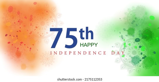 15th August, Happy 75th Independence Day of India shopping sale and promotion advertisement background in vector