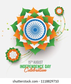 15th August, Happy Independence Day Background Design