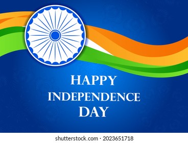 15th August, Happy Independence Day of India in vector background