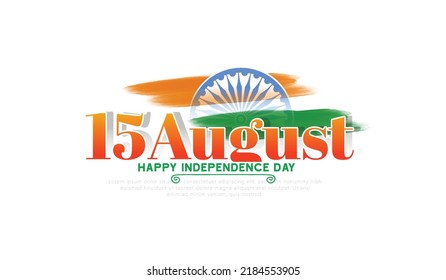 15th August Happy Independence Day Of India, New Concept Har Ghar Tiranga In Hindi Text With Hand Holding Indian Flag 